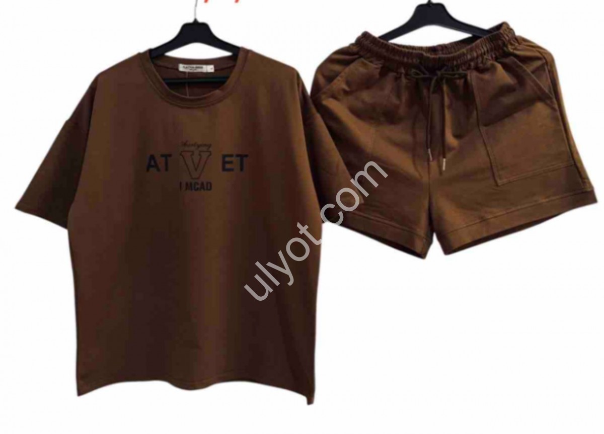 КОСТЮМ (M-XL) КОРИЧНЕВИЙ 1088