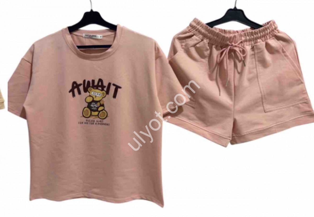 КОСТЮМ (M-XL) ПУДРА 1087
