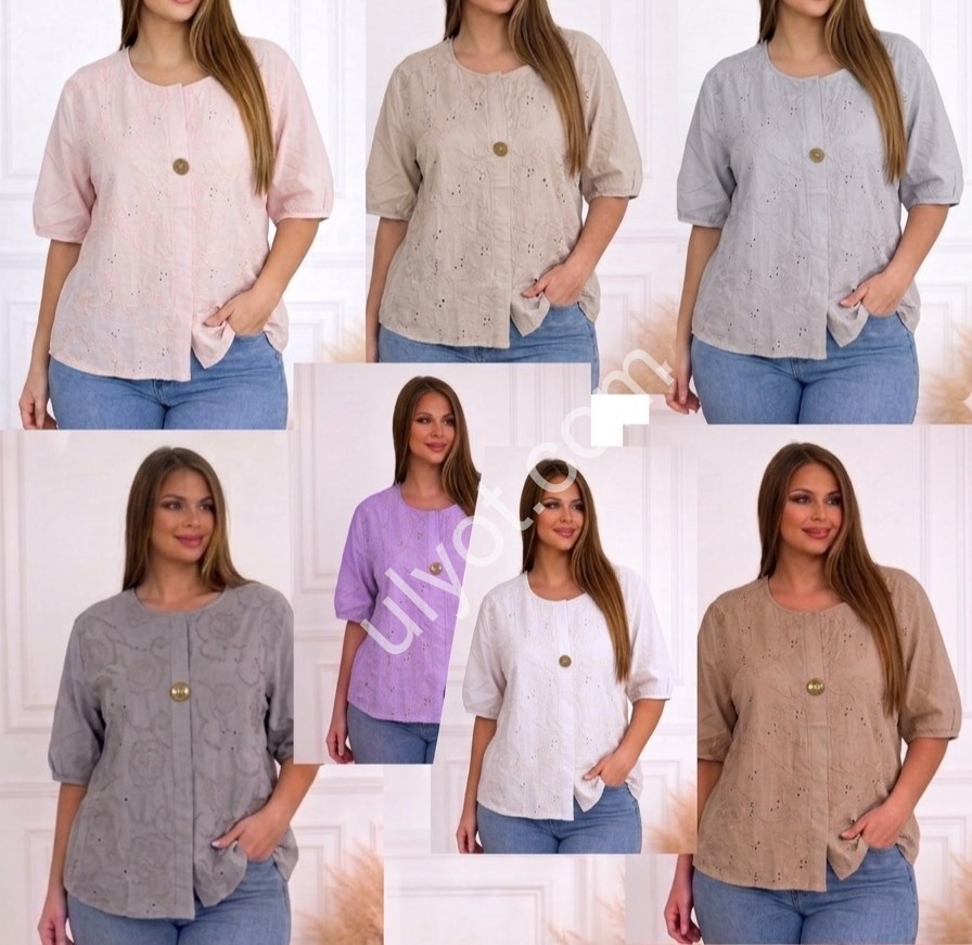 БЛУЗА (M-XL) МІКС 26031