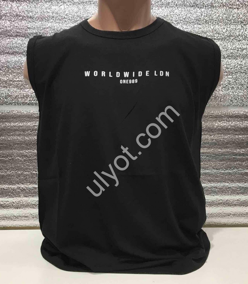 МАЙКА WORLDWIDE (M-2XL) ЧОРНИЙ