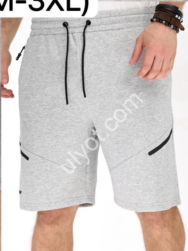 ШОРТЫ AUDSA (M-3XL) СВ.СЕРЫЙ A197