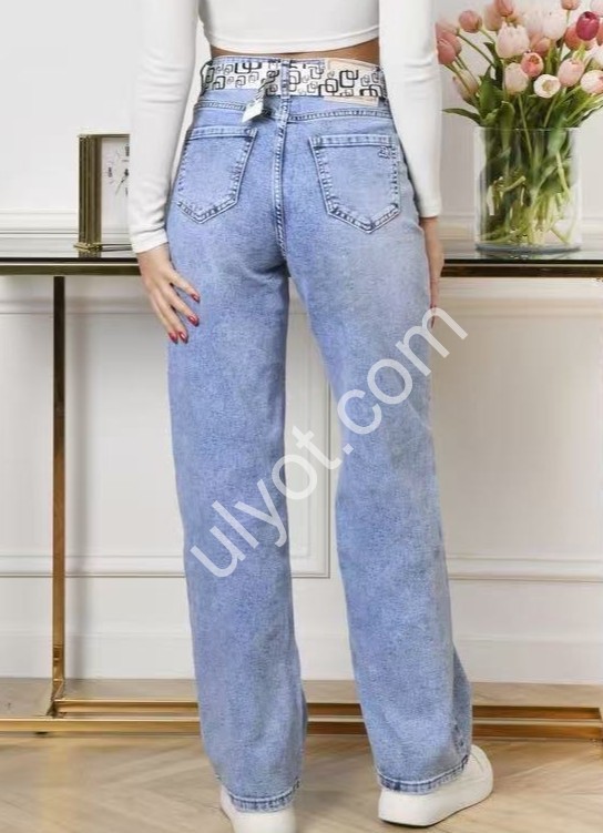 ДЖИНСЫ DERUN (28-33) ГОЛУБОЙ 8508