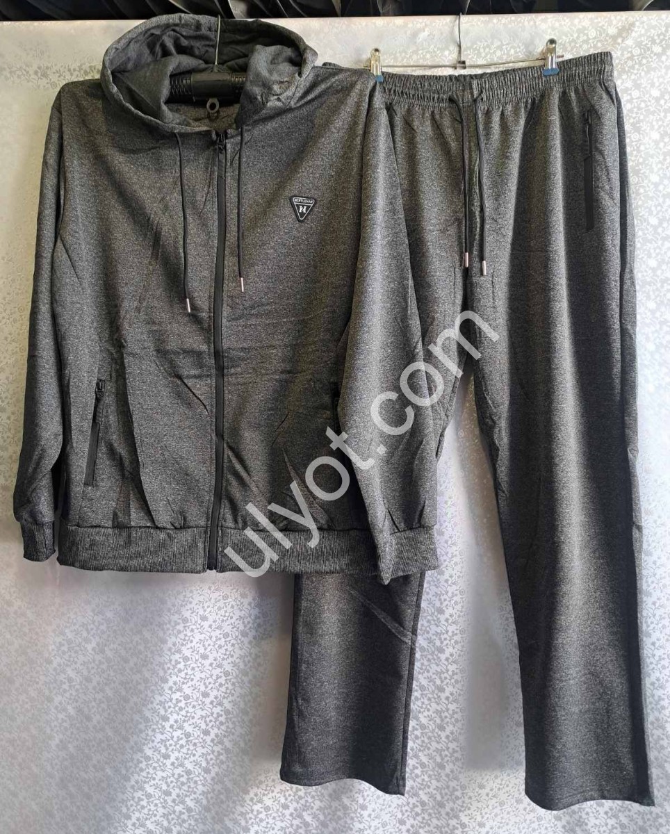СПОРТ.КОСТЮМ (3XL-7XL) ПРЯМОЙ Т.СЕРЫЙ 6651