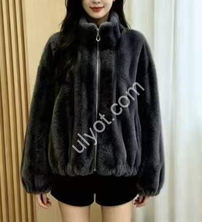 ПОЛУШУБОК (M-XL) Т.СЕРЫЙ 8008
