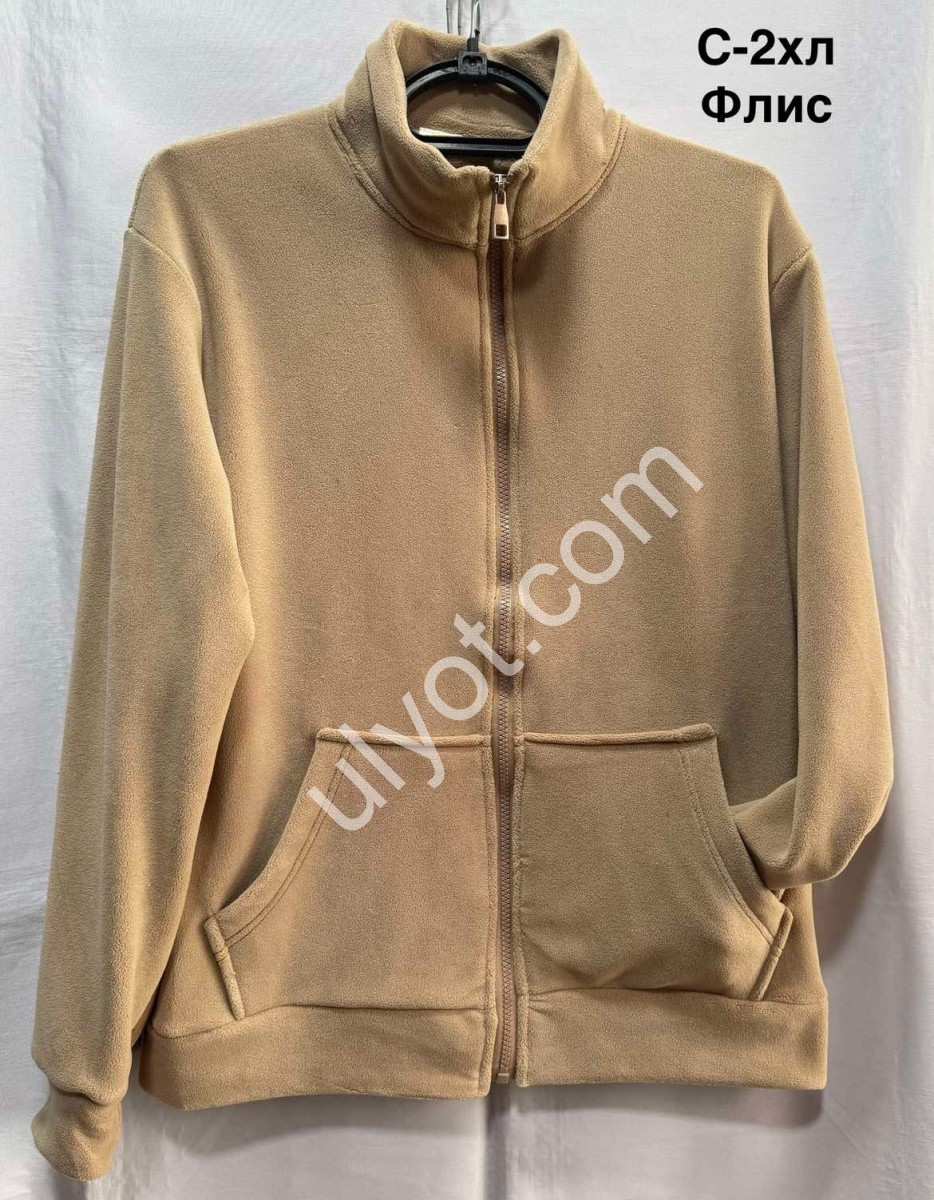 КОФТА ЗМЕЙКА (S-2XL) ФЛИС БЕЖ 2061