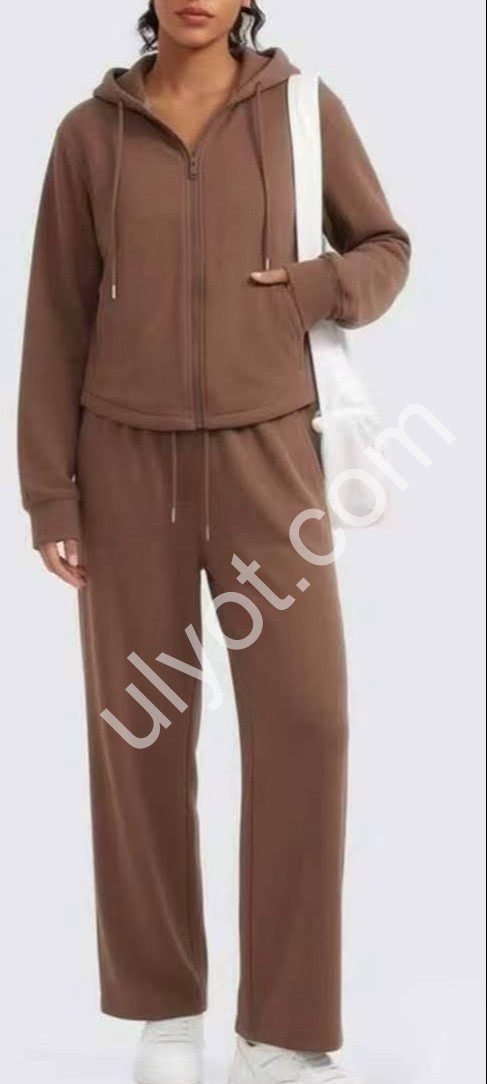 СПОРТ.КОСТЮМ (S-2XL) ПРЯМОЙ ШОКОЛАД 2098