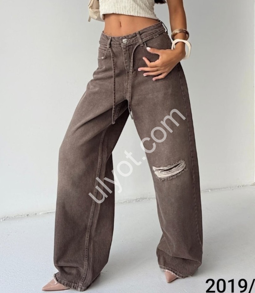 ДЖИНСЫ WOMAN DENIM (34-38) СВ.КОРИЧНЕВЫЙ 2019/1951