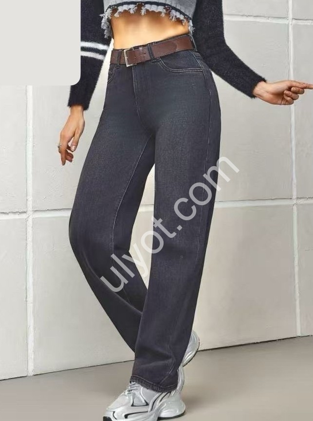 ДЖИНСЫ M.SARA (XS-XL) Т.СЕРЫЙ 1032-B