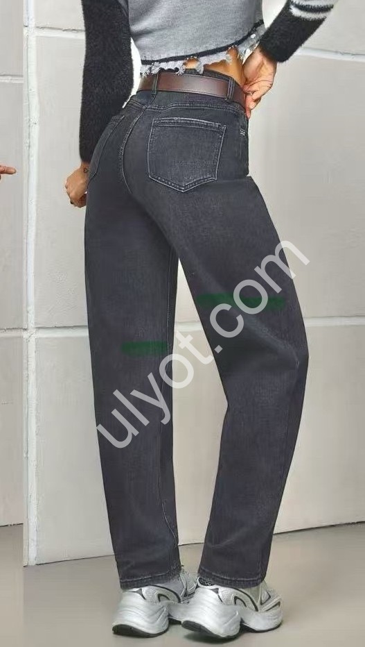 ДЖИНСЫ M.SARA (XS-XL) Т.СЕРЫЙ 1032-B