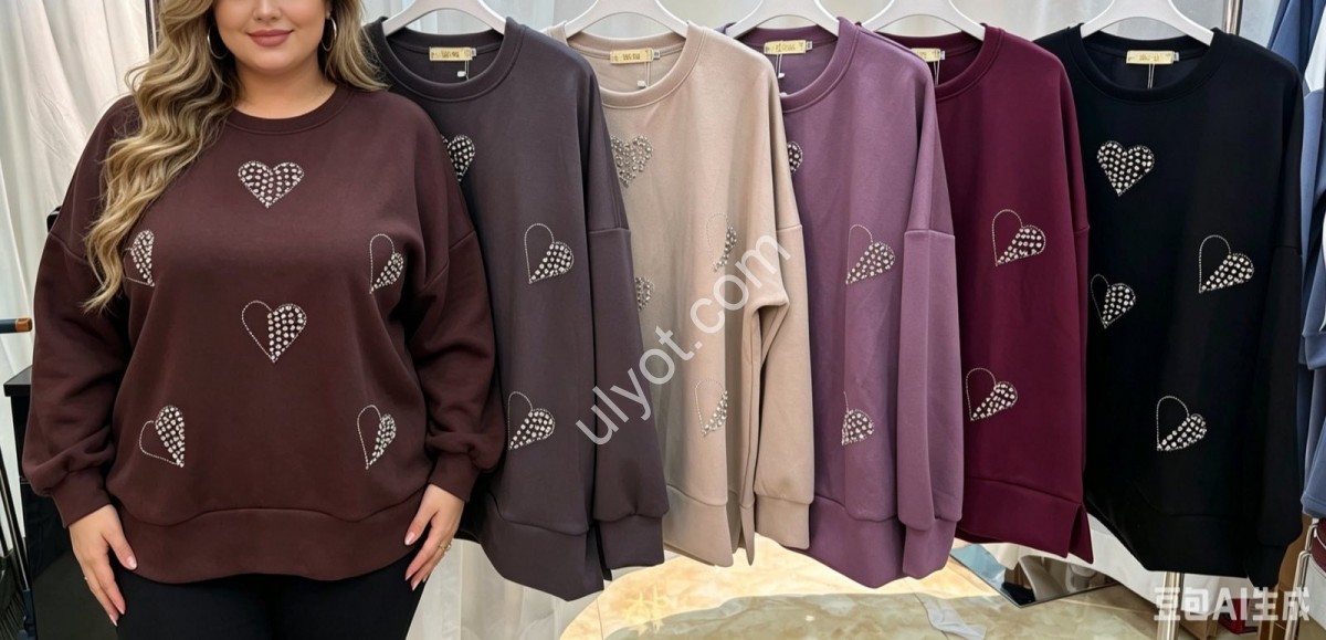 СВИТШОТ (ONE SIZE 58-62) МИКС 555