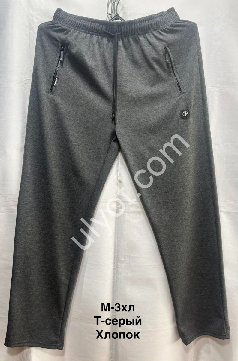 СПОРТ. ШТАНИ (M-3XL) ПРЯМИЙ Т.СІРИЙ 2558