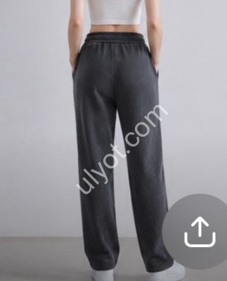 ШТАНЫ (2XL-5XL) ФЛИС ПРЯМОЙ СЕРЫЙ 9288-1
