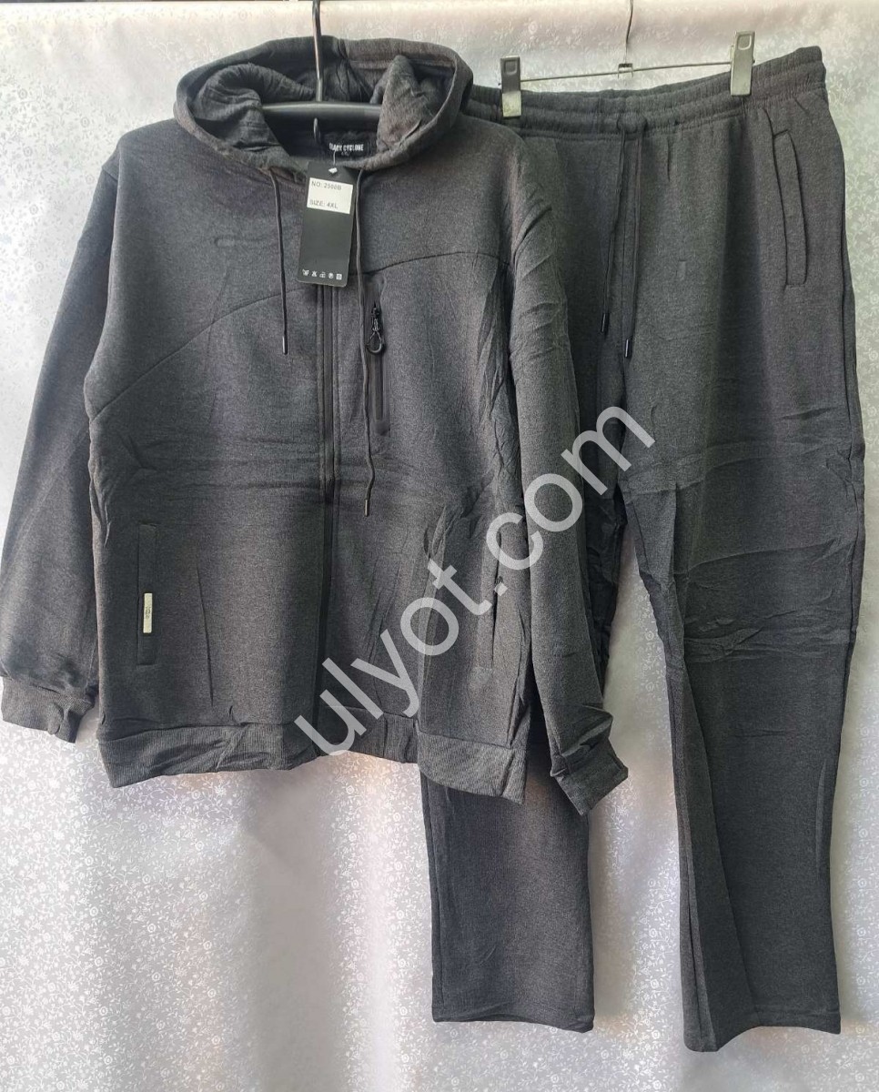 СПОРТ.КОСТЮМ (3XL-7XL) ФЛИС ПРЯМОЙ Т.СЕРЫЙ 2508