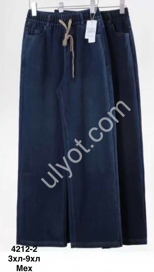 ШТАНИ (3XL-10XL) хутро Т.СИНІЙ 4212-2