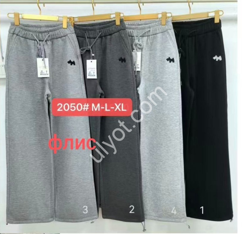 ШТАНЫ (M-XL) ФЛИС СВ.СЕРЫЙ 2050-4