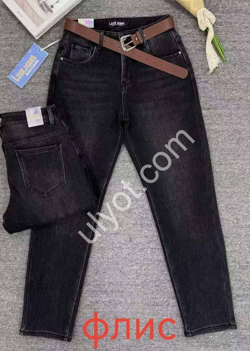 ДЖИНСЫ LZYX (28-33) ФЛИС ГРАФИТ 88302