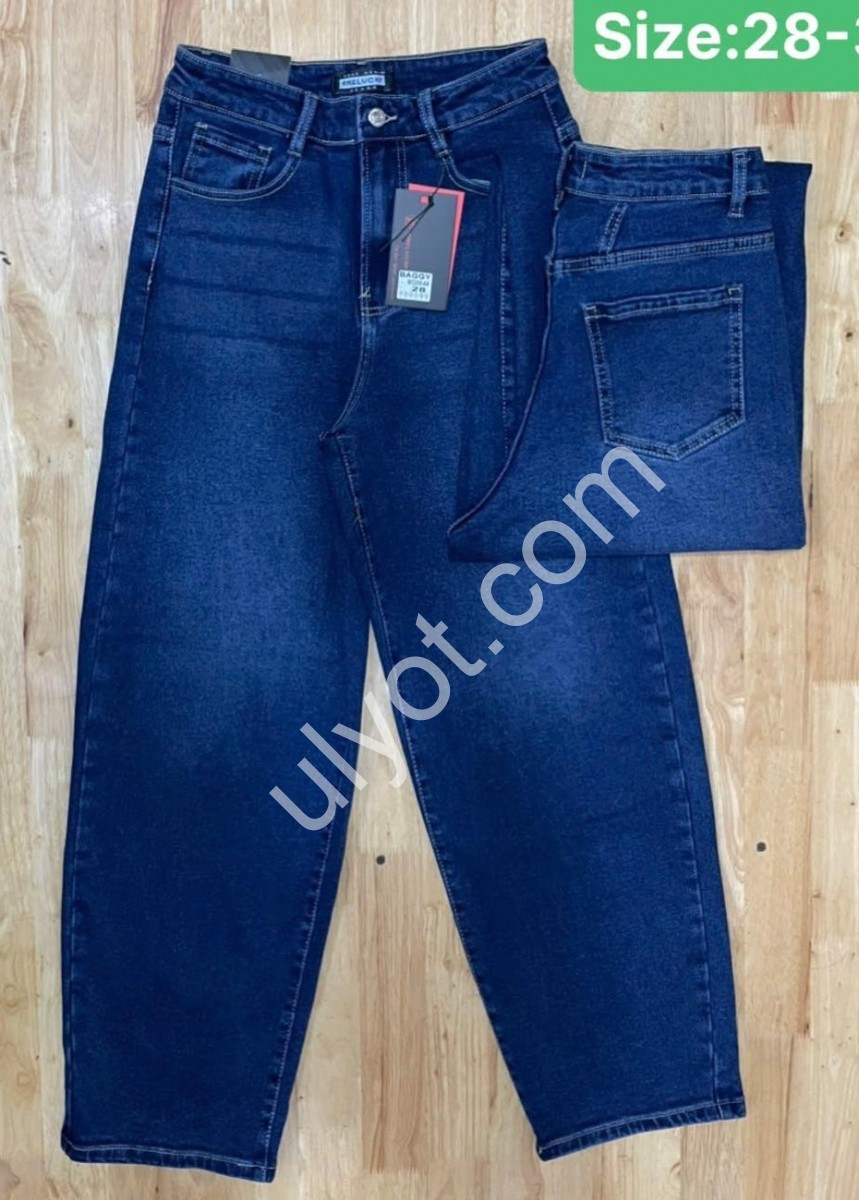 ДЖИНСЫ RELUCKY (28-33) БАЙКА Т.СИНИЙ B0285-6