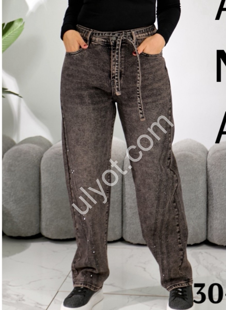 ДЖИНСЫ LIANA (30-36) КАМНИ КОРИЧНЕВЫЙ 646