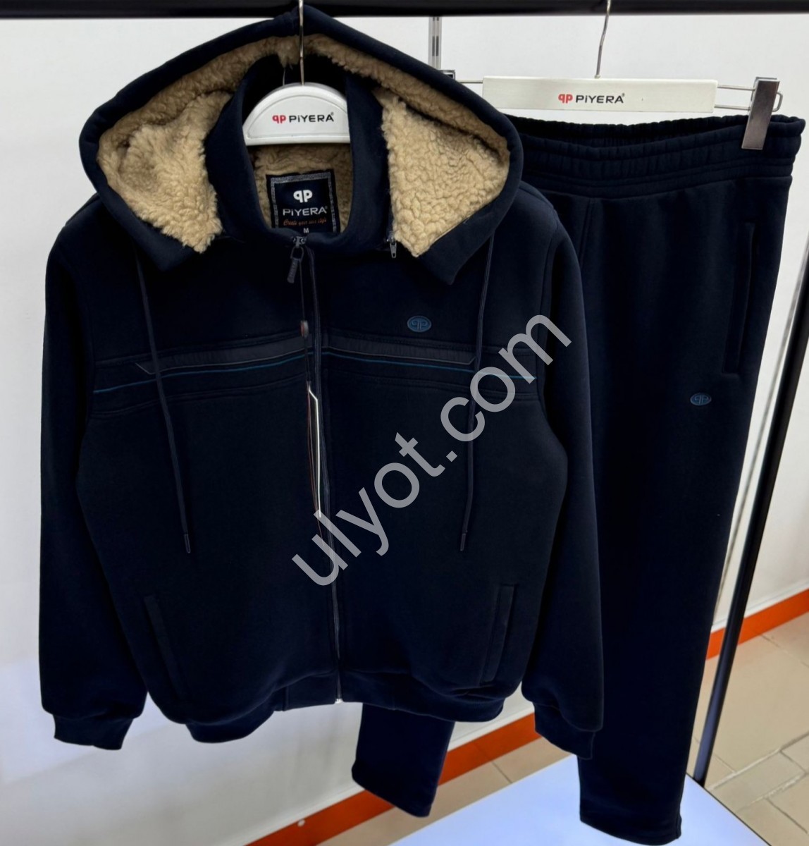 CПОРТ.КОСТЮМ ПИЕРА (M-3XL) МЕХ ПРЯМОЙ Т.СИНИЙ 5219