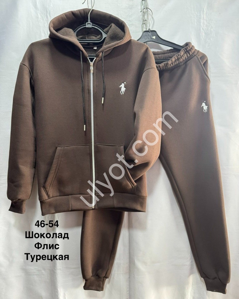 СПОРТ.КОСТЮМ P05 (46-54) ФЛІС МАНЖЕТ ШОКОЛАД