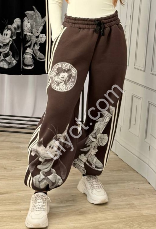 ШТАНЫ (ONE SIZE 42-46) ФЛИС ШОКОЛАД M99