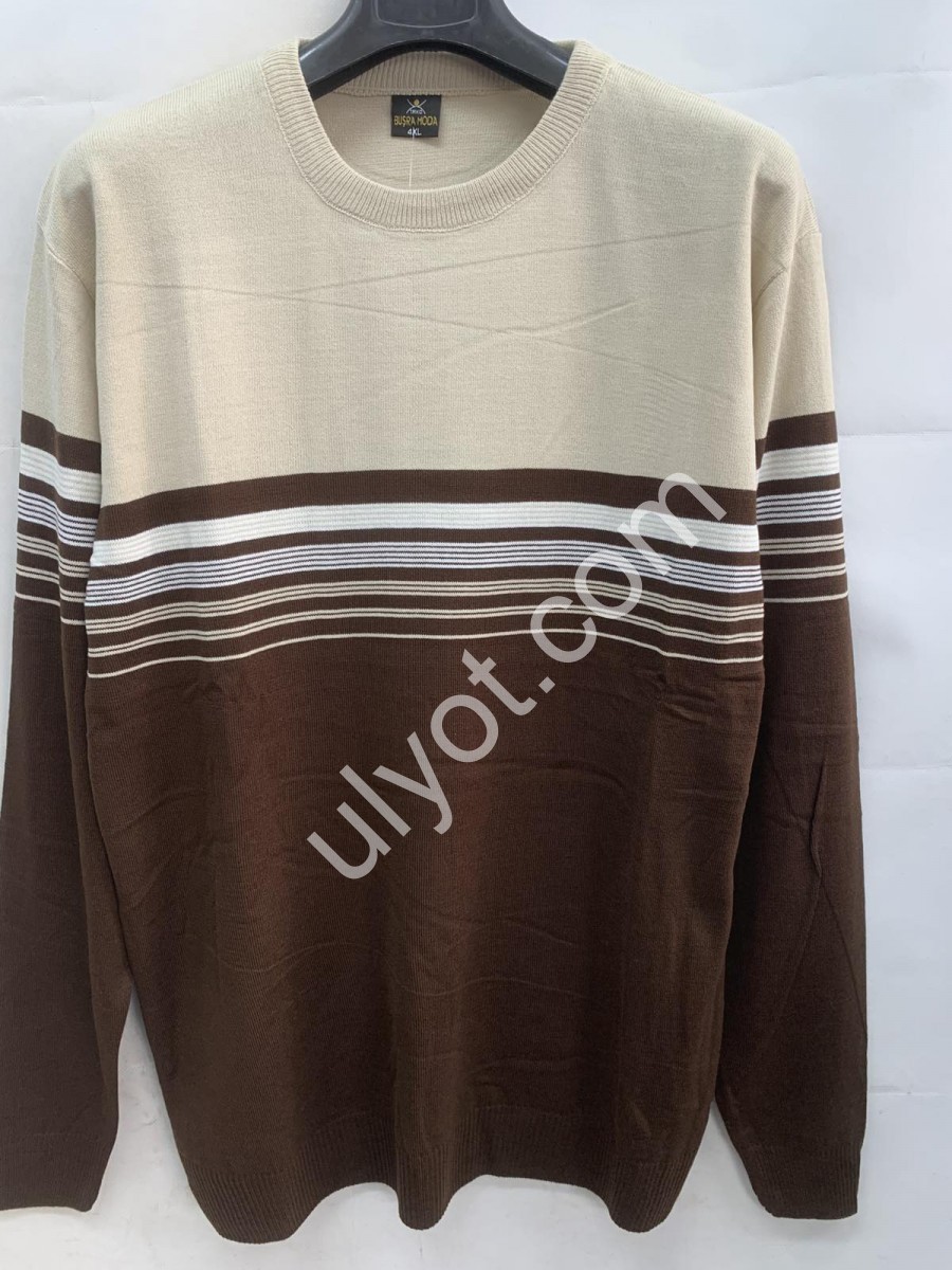 СВИТЕР (3XL-5XL) ШОКОЛАД+БЕЖ M1023