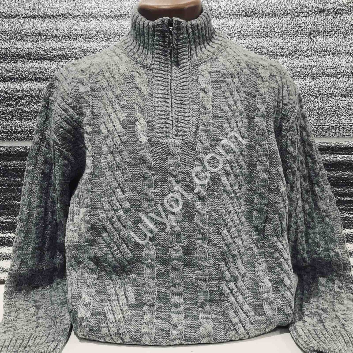 СВІТЕР DEVANTI (L-2XL) СІРИЙ 77103-1