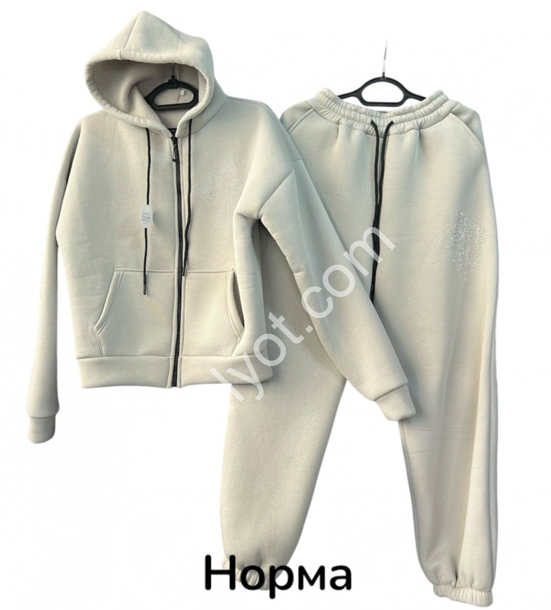КОСТЮМ (42-50) ФЛІС МАНЖЕТ МОЛОЧНИЙ