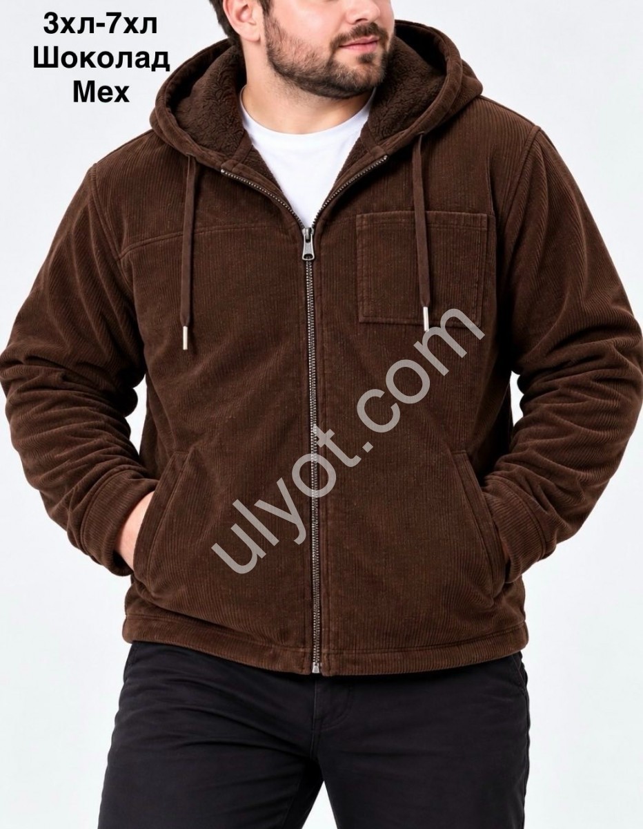 КОФТА (3XL-7XL) МЕХ ШОКОЛАД 2057