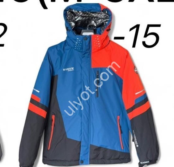 КУРТКА ТЕРМО (M-3XL) СИНИЙ+КРАСНЫЙ 25019-15