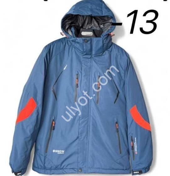 КУРТКА ТЕРМО (M-3XL) СИНИЙ+ОРАНЖЕВЫЙ 25058-13