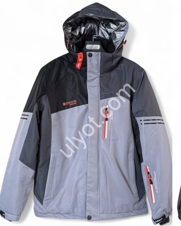 КУРТКА ТЕРМО (M-3XL) СВ.СІРИЙ+ЧОРНИЙ 24067