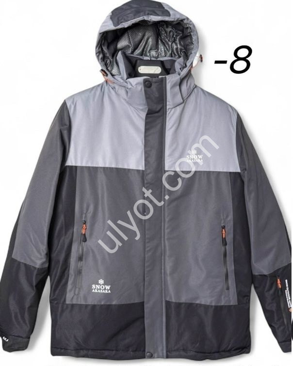 КУРТКА ТЕРМО (M-3XL) СІРИЙ+ЧОРНИЙ 24059-8