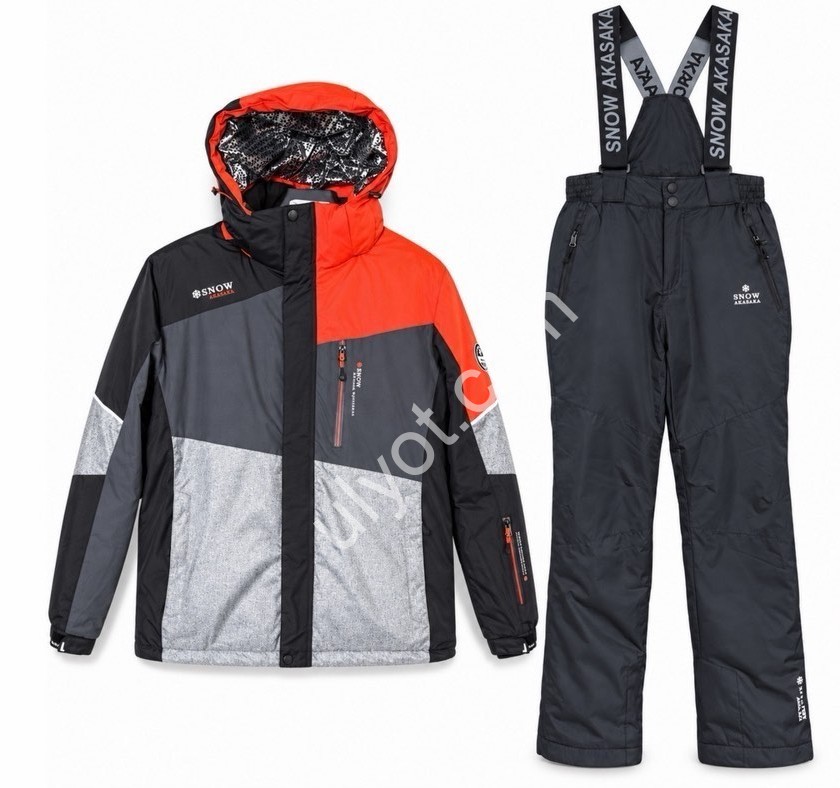 КОСТЮМ ЛИЖНИЙ (M-3XL) СІРИЙ+ПОМАРАЖОВИЙ 22069-84