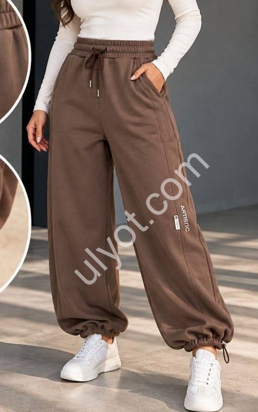 ШТАНЫ (M-3XL) ФЛИС ШОКОЛАД 2182