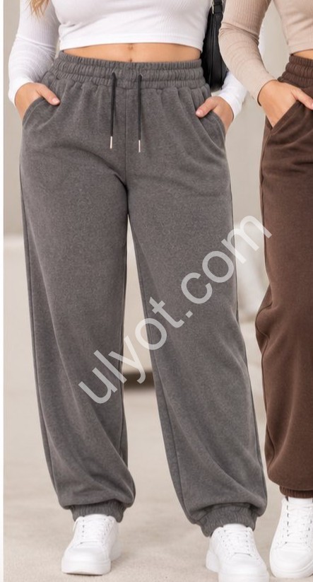 ШТАНИ (3XL-7XL) Хутро МАНЖЕТ СІРИЙ 2190