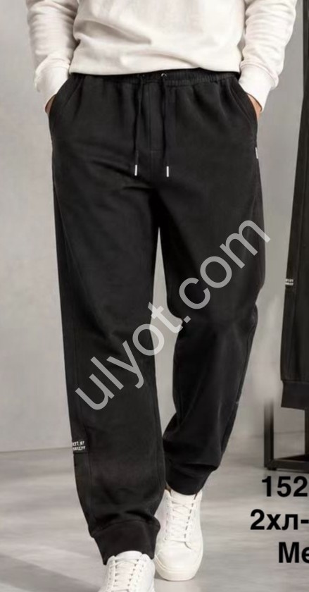 СПОРТ. ШТАНЫ (2XL-4XL) МЕХ МАНЖЕТ МИКС 1525-2