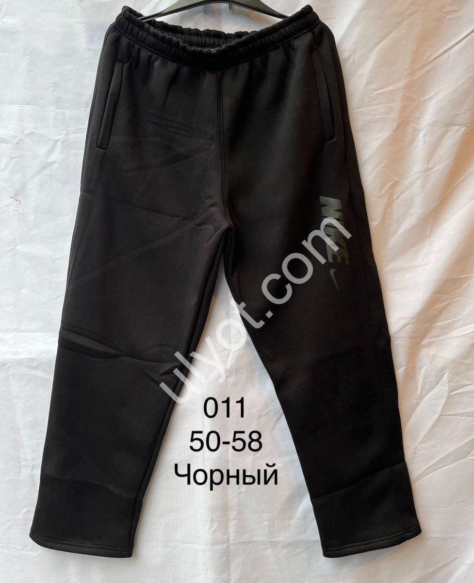 СПОРТ.ШТАНЫ N02 (50-58) ФЛИС ПРЯМОЙ ЧЕРНЫЙ 011