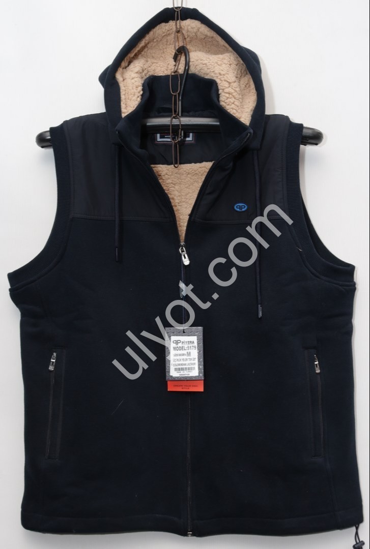 ЖИЛЕТ (M-3XL) МЕХ Т.СИНИЙ 5179