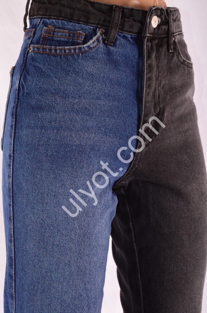 Фото 2 ДЖИНСИ TOP SHOP (25-32) СИНІЙ+ЧОРНИЙ 1033