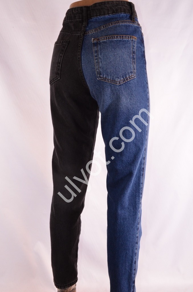 Фото 3 ДЖИНСИ TOP SHOP (25-32) СИНІЙ+ЧОРНИЙ 1033