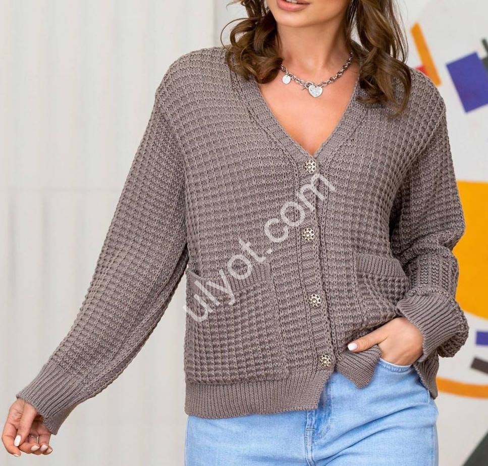 КОФТА-14 (ONE SIZE 44-50) СЕРО-КОФЕЙНЫЙ 