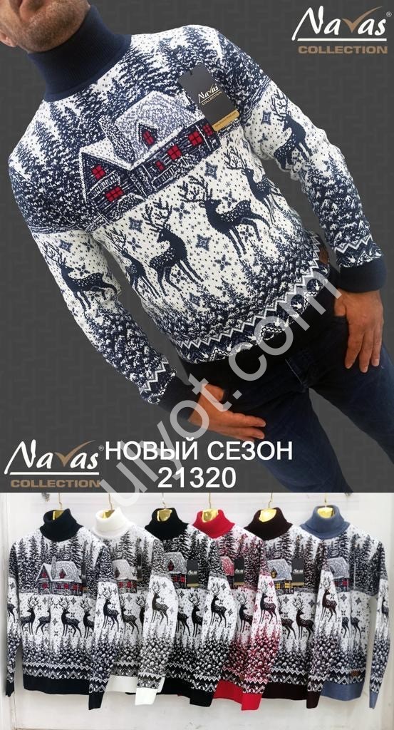 СВИТЕР NAVAS (M-XL) Т.СИНИЙ 21320