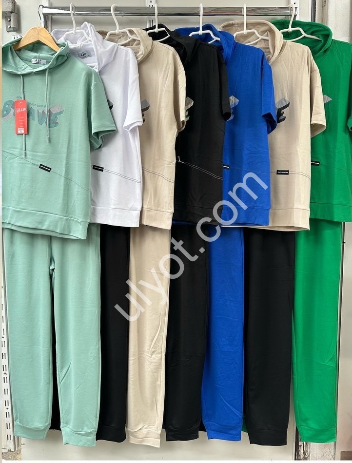 СПОРТ. КОСТЮМ (L-4XL) МАНЖЕТ ОЛИВКА 5013