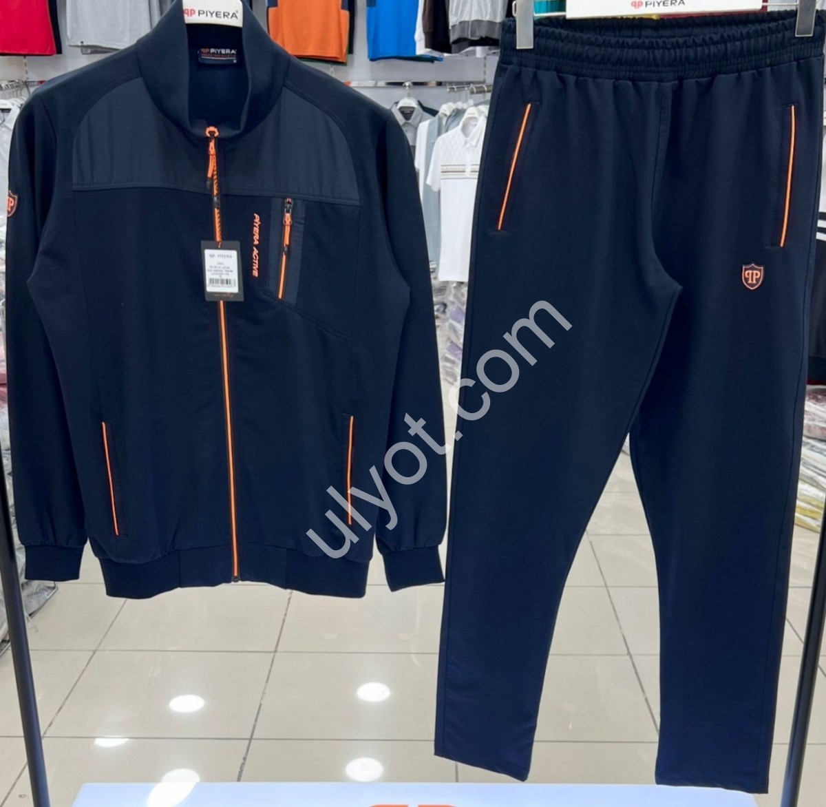 СПОРТ. КОСТЮМ (M-3XL) ПРЯМОЙ Т.СИНИЙ-3 7402