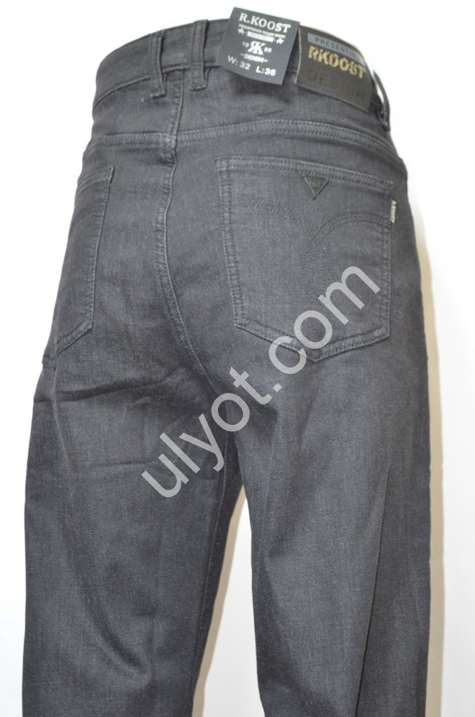 ДЖИНСЫ R.KOOST (28-36) ФЛИС ГРАФИТ RK703