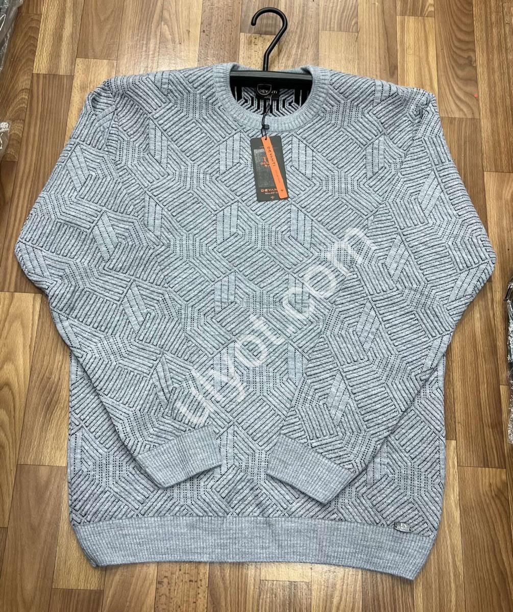 СВІТЕР (4XL-6XL) СІРИЙ 70226-1