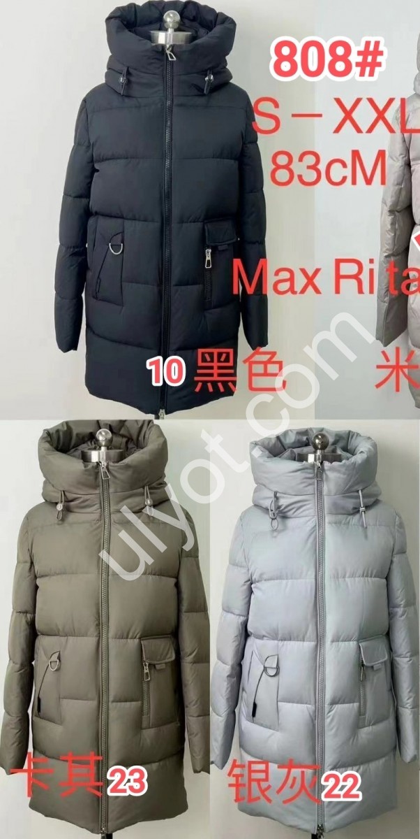 КУРТКА MAX RITA (S-2XL) СВ.СІРИЙ 808