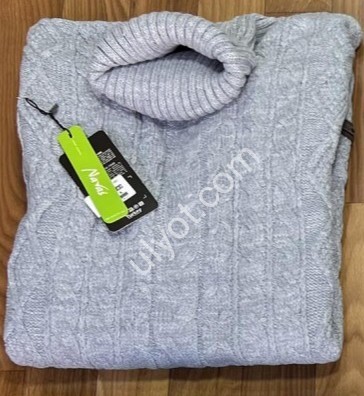 СВІТЕР NAVAS (L-2XL) СІРО-БЛАКИТНИЙ 99103