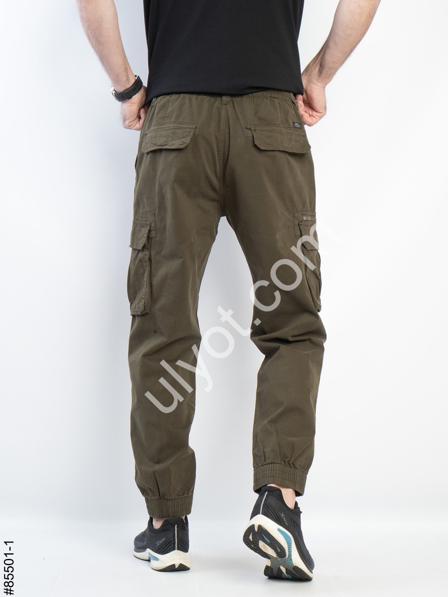ДЖИНСЫ КАРГО (29-38) ХАКИ 85501-1